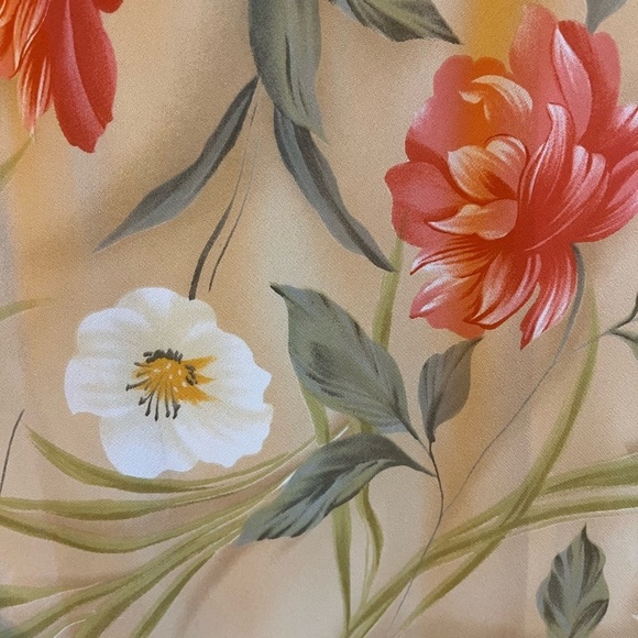 Vintage Floral Maxi Dress 90s USA 12 Vacation Surplice Cottagecore feminine - Picture 7 of 7